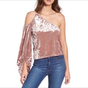 Leith velvet top